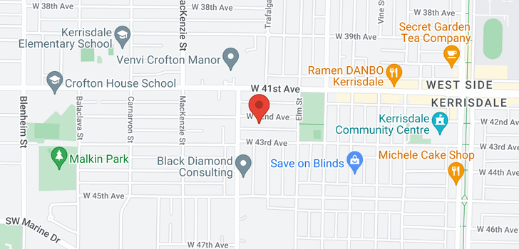 map of 2736 W 42ND AVENUE